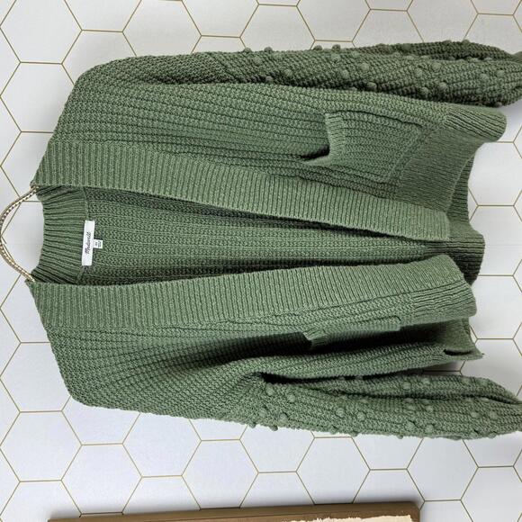 Madewell Green Bobble 100% Cotton Textured Cardigan Sweater - Size - XS - Picture 6 of 6